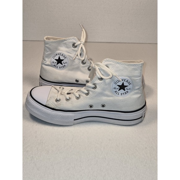 Converse Shoes - Converse Chuck Taylor All Star Lift Platform High Top Sneakers White Size 7.5